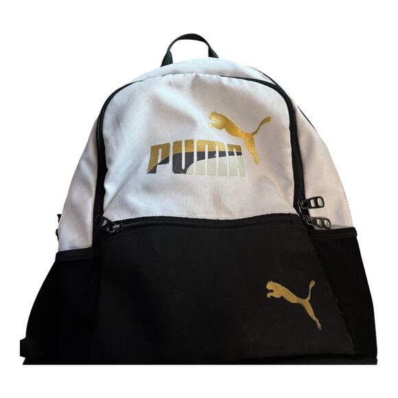 Puma White & Black Backpack with Shoe Pocket - Picture 2 of 5